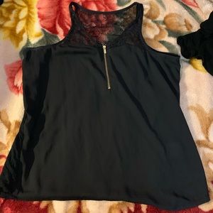Black/lace blouse